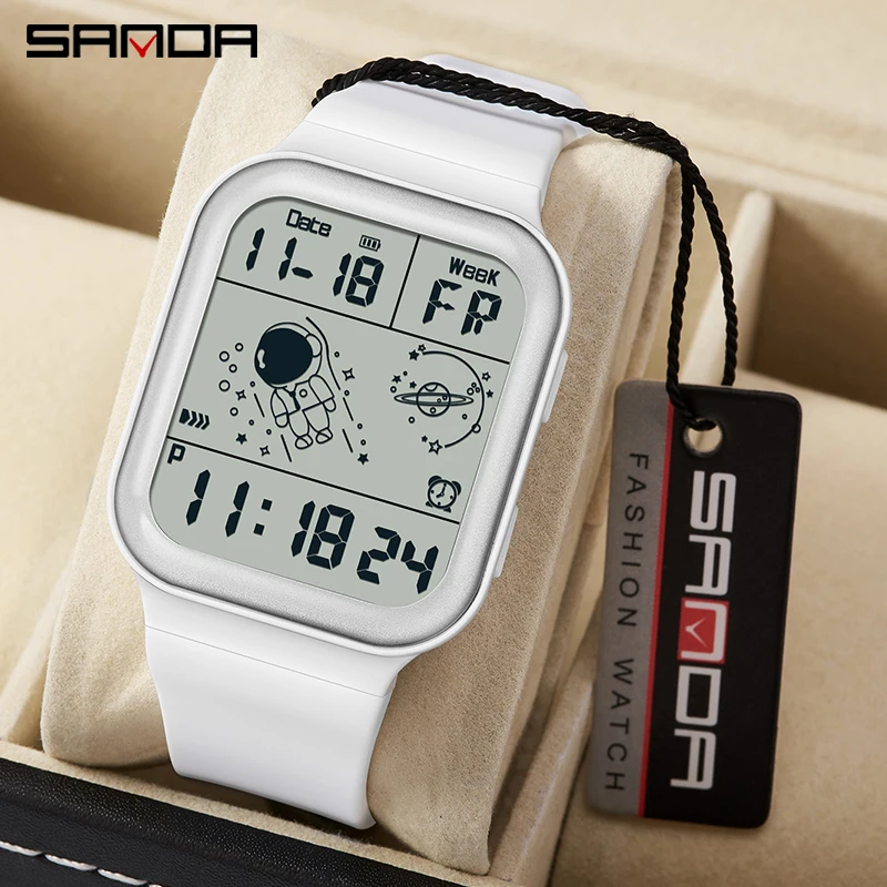 

SANDA Fashion Men's Watches Digital Wristwatch 50M Waterproof Swim Sports Casual Watch for Male Clock Relogios Masculino 6052