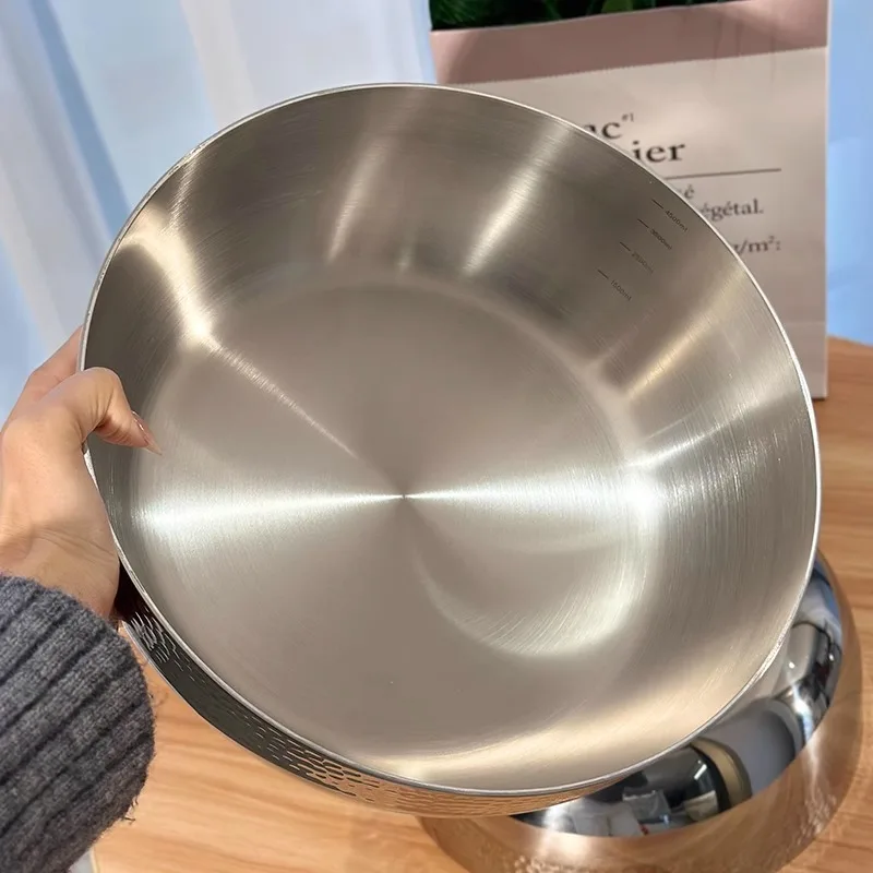 304 stainless steel basin, thickened household kitchen egg beating and noodle washing basin