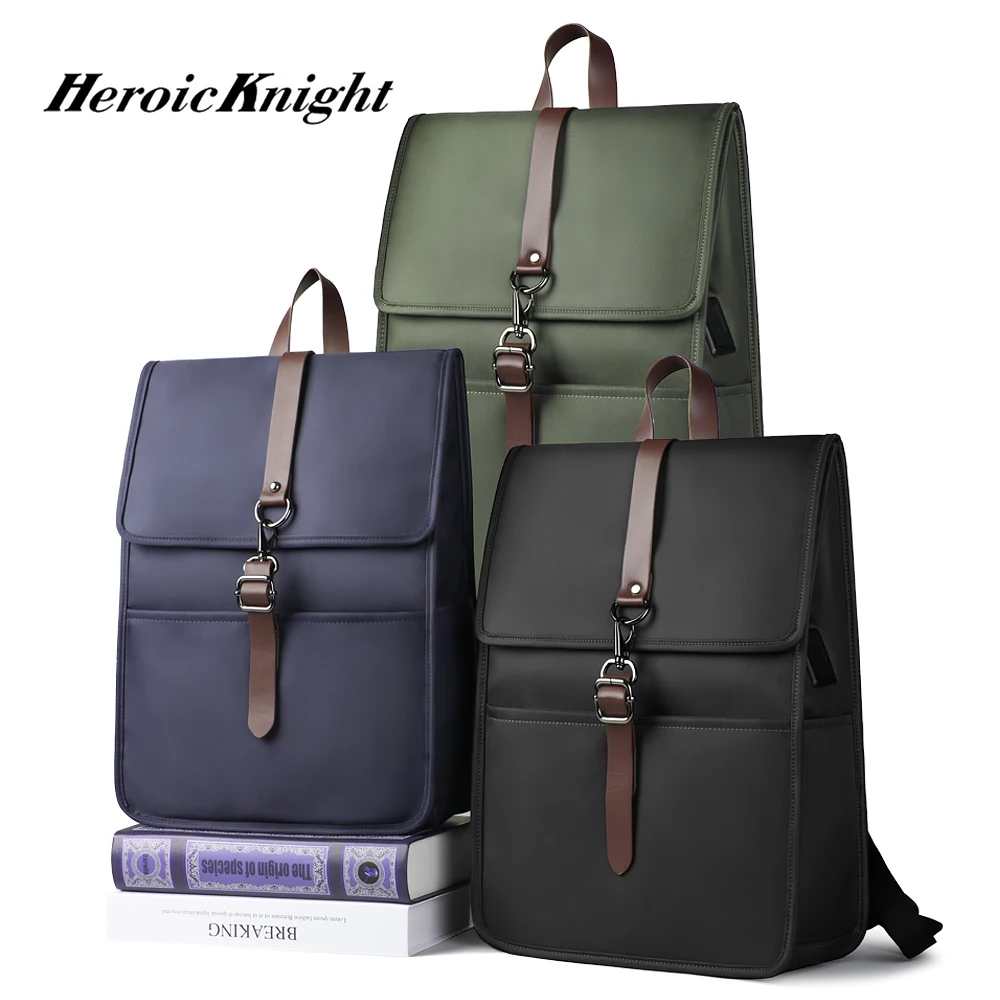 

Heroic Knight Simple Business Work Oxford Backpack 15.6 Inch Anti-theft Laptop Backpacks Waterproof Schoolbags College Backpacks