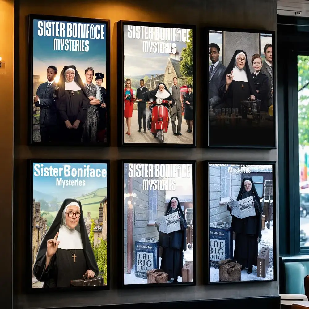tv series S-Sister Boniface Mysteries-S Poster Removable Wall Sticker for Home Cafe Bar Office Interior Decor