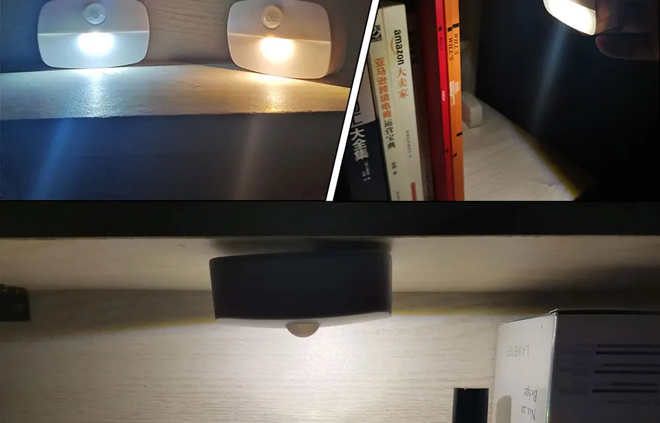 1/2/3/4/5pcs Led Night Light with Motion Sensor PIR AAA Battery or Rechargeable Cabinet Lamp for Kitchen Bathroom Closet Stairs
