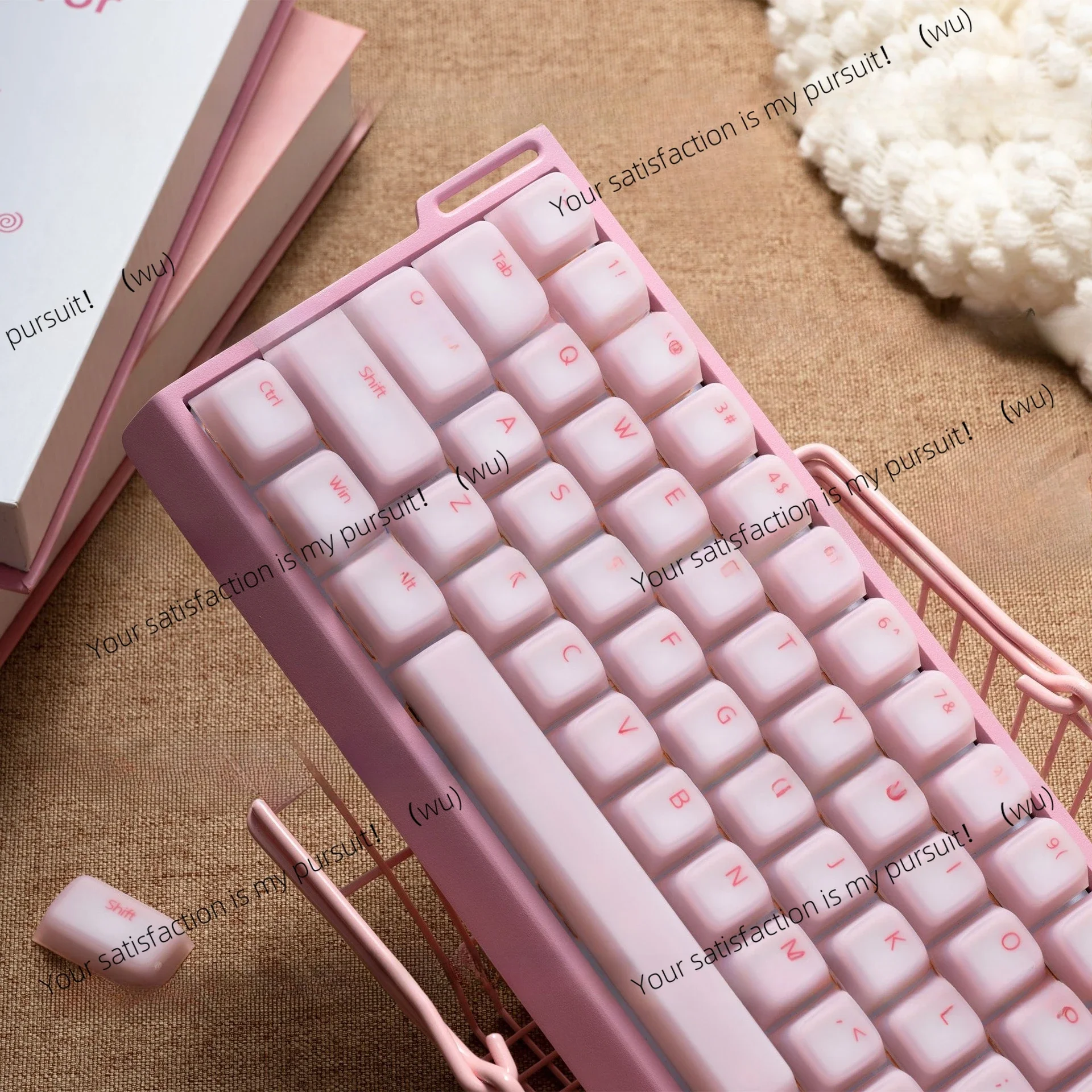 Silicone pudding keycaps, soft waxy jelly translucent mist translucent mechanical keyboard caps 60/75/87