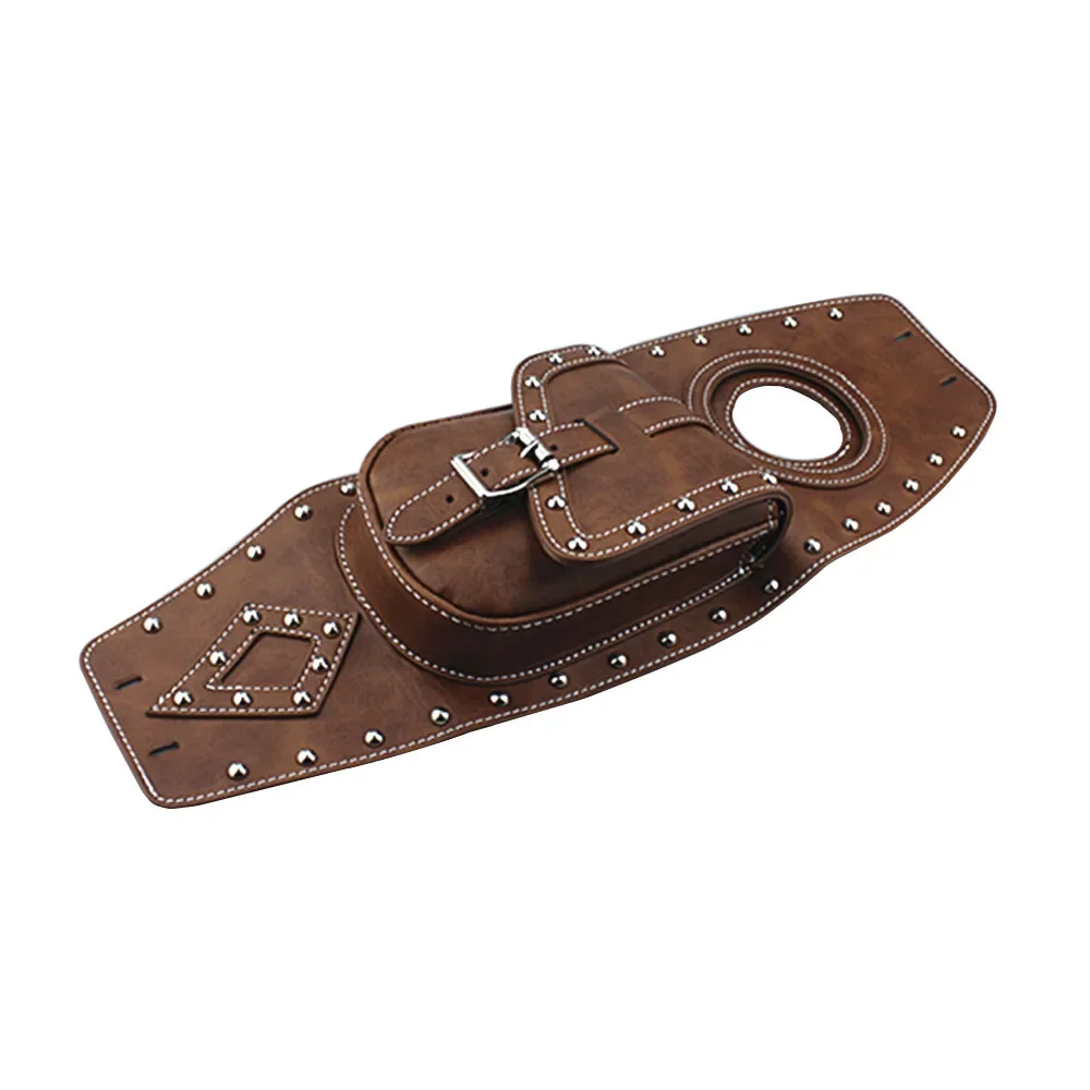 Motorcycle PU Leather Oil Fuel Tank Cover Panel Bag For Harley Sportster XL 883 1200 Honda Suzuki Kawasaki Touring