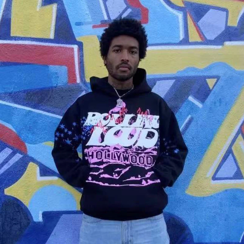 

Rolling Loud DH Cali Tko Hoodie ort Sve Tour T-irt Youth Faion Casual Print Design Kangaroo ket Autumn Wear