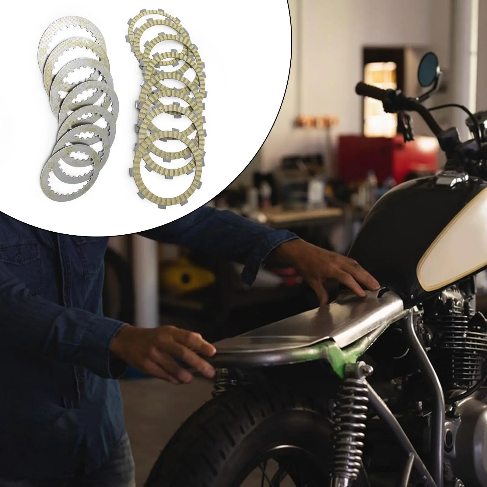 

Extra Clutch Friction Disc Plates Assembly Part High Performance Maintenance Kit for Street XG500 XG750