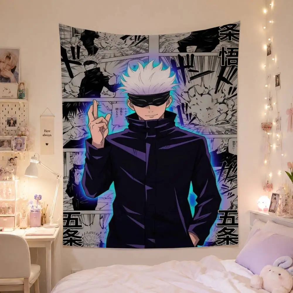 S-Satoru G-Gojo J-Jujutsu K-Kaisen Flag Digital Printing Banner for Garage Wall Out Door Decoration