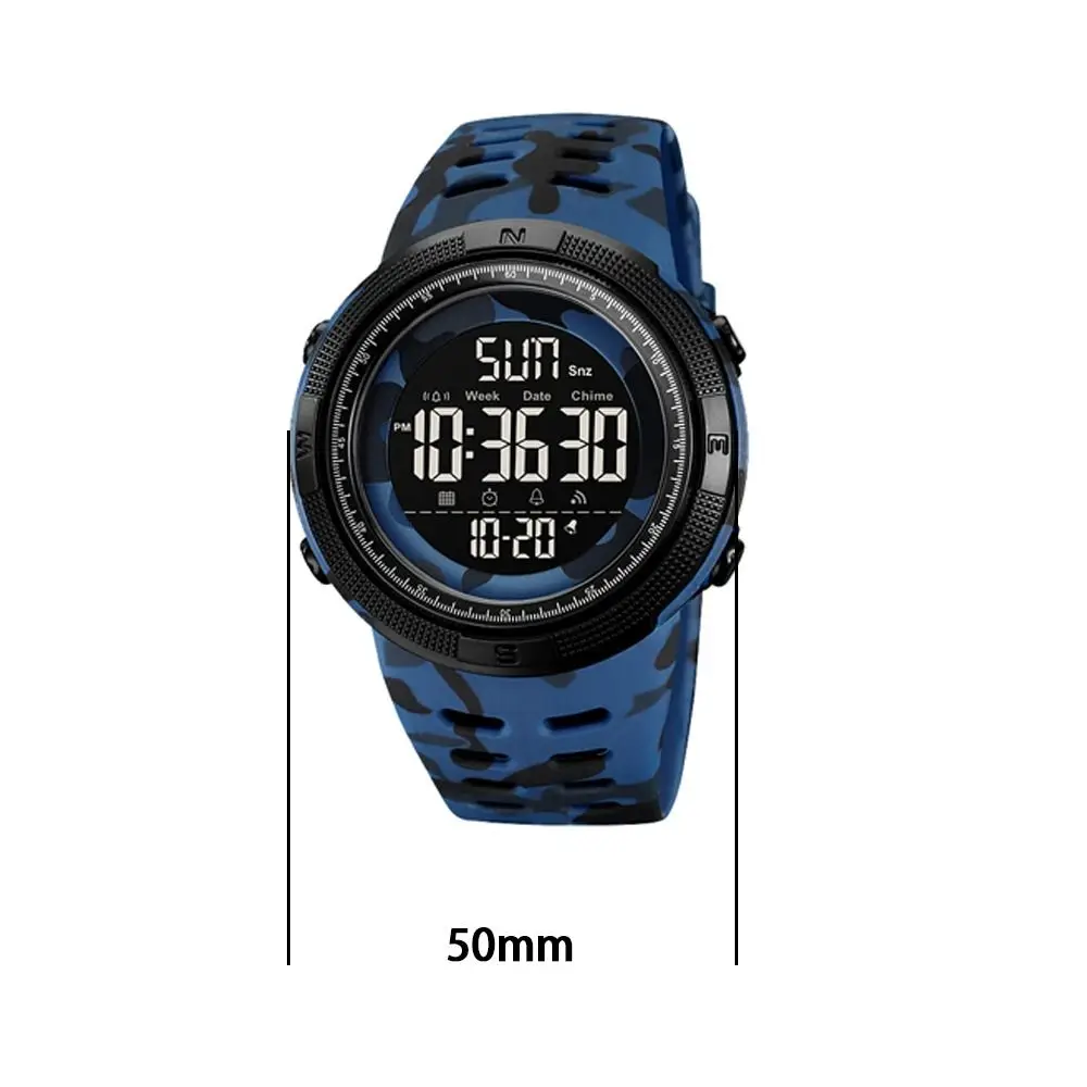 Высококачественные многофункциональные спортивные часы, повседневные водонепроницаемые цифровые часы с ремешком для часов, наручные часы со светодиодным экраном, спорт на открытом воздухе