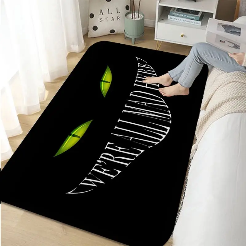 We' Re All Mad Here Bathroom Mat Nordic Style Bedroom Living Room Doormat Home Balcony Anti-Slip Bedside Area Rugs