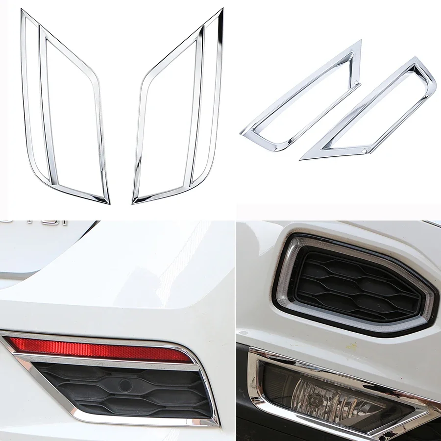 ABS Chrome for VW T-Roc TROC 2017 2018 2019 2020 Car Front/Rear Fog Light Lamp Cover Trim Strips Decoration Cover