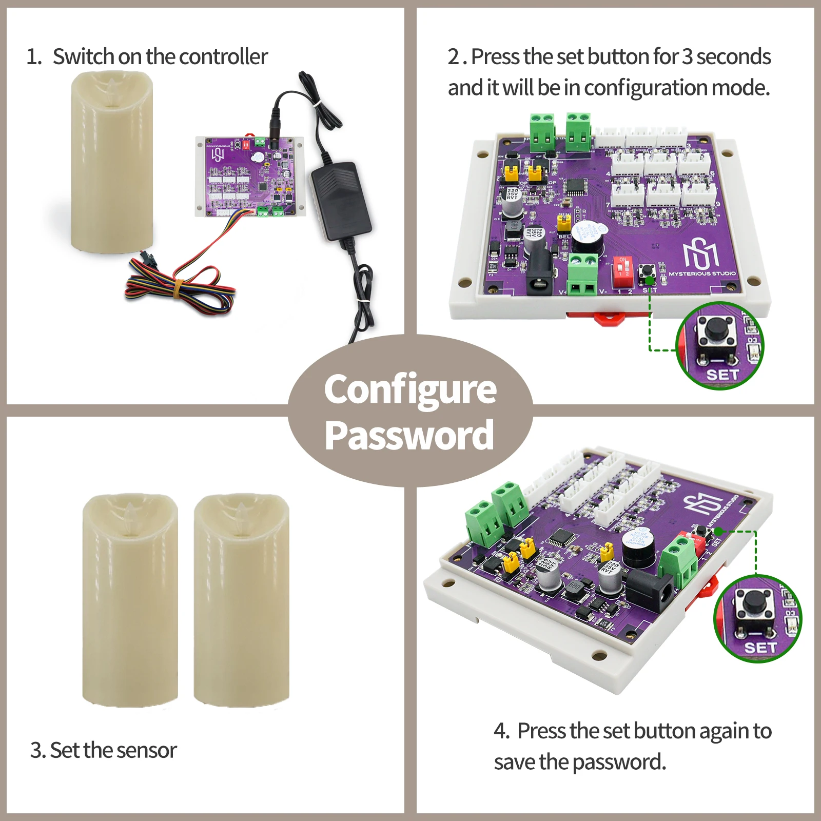 Mystery Studio Escape Room Requisite Elektronisches Puzzle Escape Room Big Candle Blowing Out Edition 1987 hervorragend – Detail 9