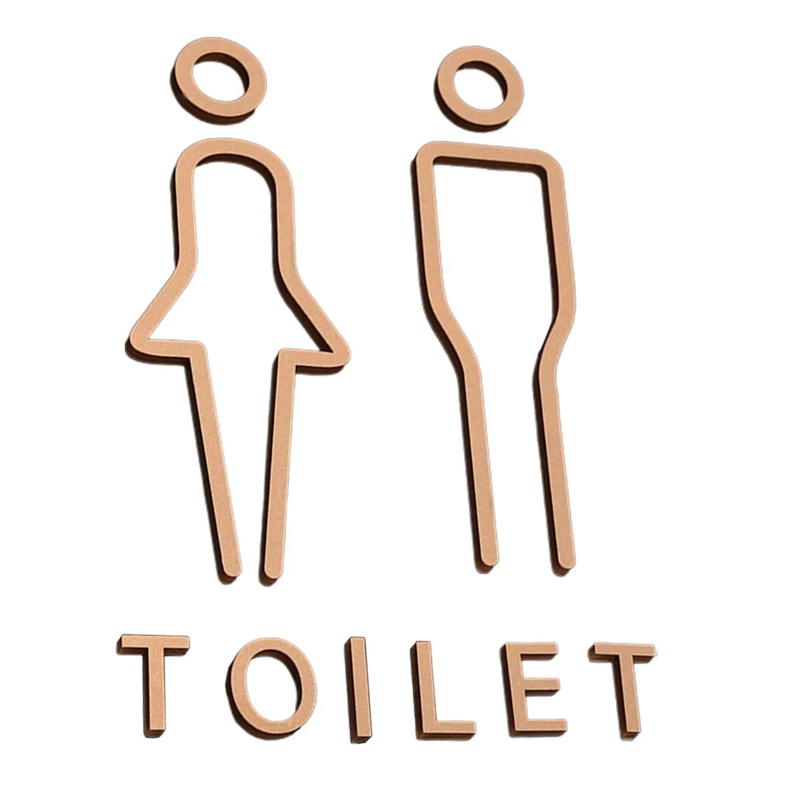 2x Toilet Sign WC Sign Male Female Hotel Wall Office Nordic Door Acrylic