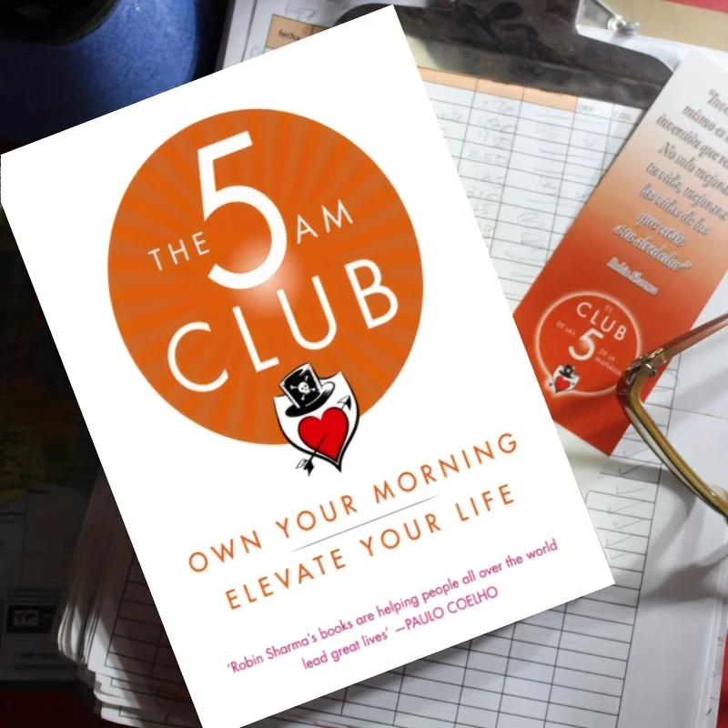 

Учебное пособие 555 AM Club Вдохновляющая книга в мягкой обложке: 5 AM Club-Step-by-Step Guide to Morning Control & Personal Growth,