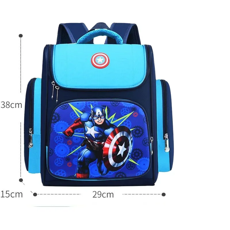 Marvel Spiderman Cartoon Anime Boys and Girls 1-3-6 Grade Children Cute Space Waterproof School Bag Kindergarten Shoulder Gifts