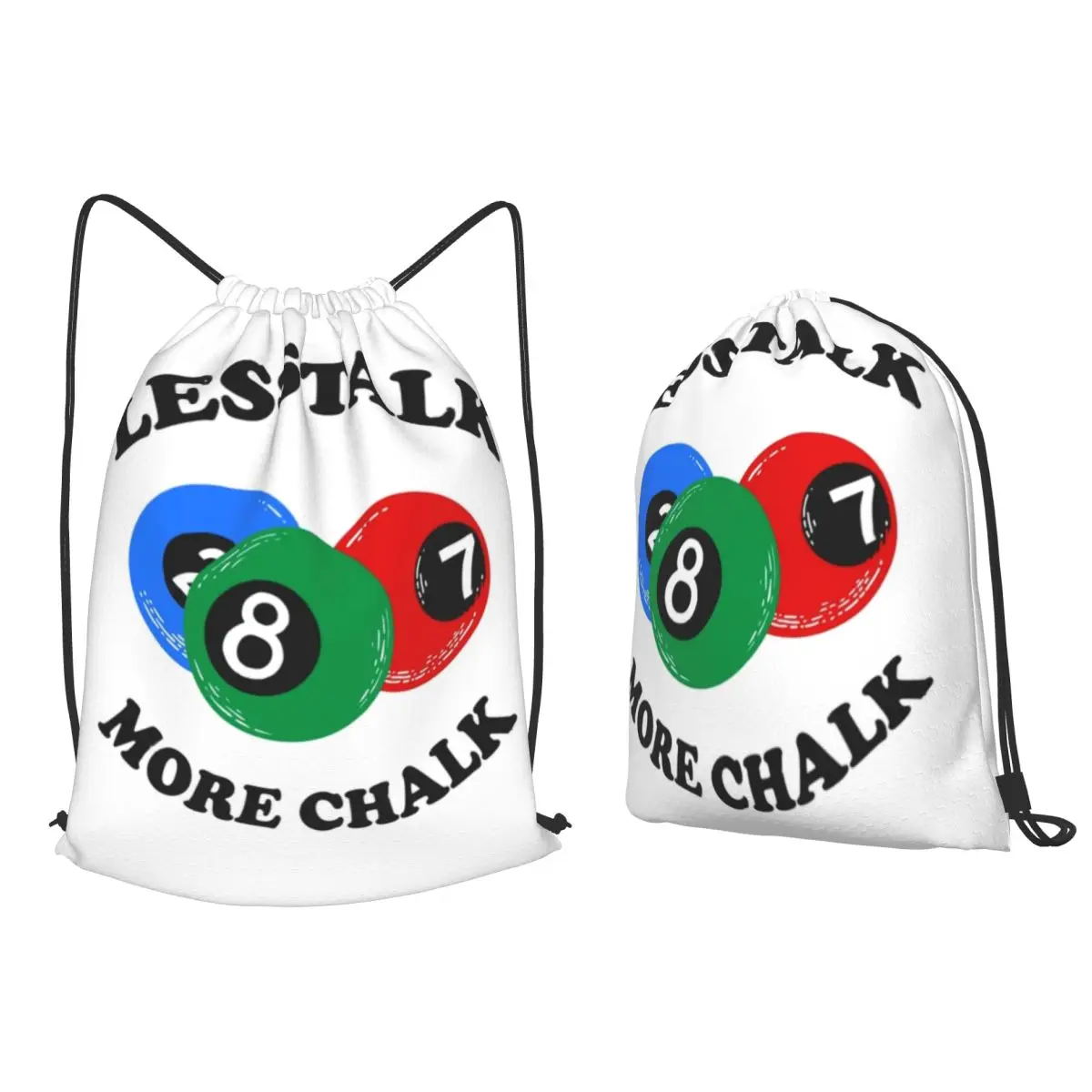 8 Ball Billiards Pool Eight-ball Backpacks Multi-function Drawstring Bundle Pocket Shoes Bag Book Bags for Travel School
