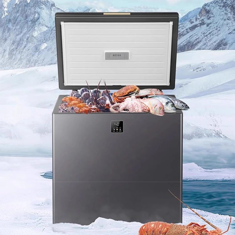 Freezer -40℃ household 100L/200L small ultra-low temperature freezer fully frozen frost-free quick freezing