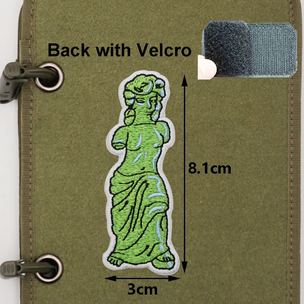 Venus de Milo,High quality embroidery patches,Tags and badges with hooks ,for clothing ,hats and backpacks