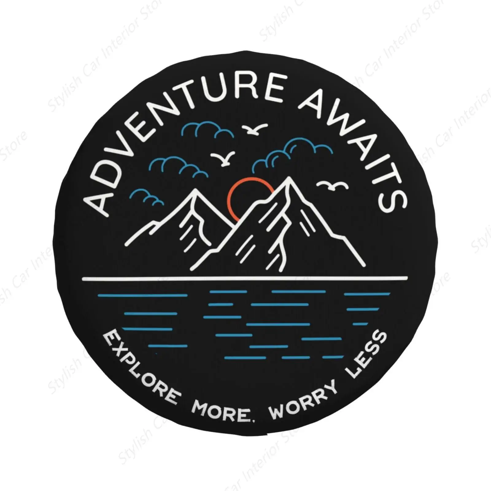 

Чехол для запасного колеса Adventure Awaits, защита колес, всепогодный универсальный чехол на колеса для прицепа, внедорожника, грузовика, кемпера, путешествий