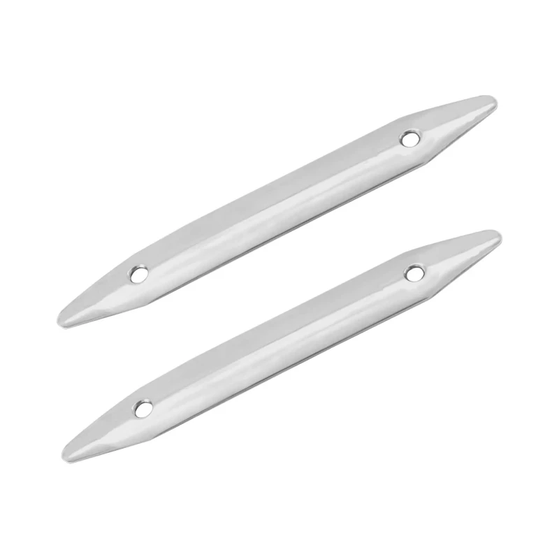 ISURE MARINE 2PCS 316 Stainless Steel 8''/12''/18''Polished Line Rub Strakes for for Marine Boat Yacht Mooring Lines Protection