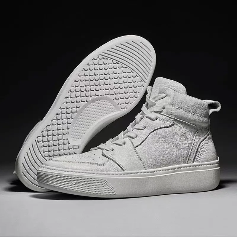 Men's shoes autumn new trend white shoes Korean version versatile shoes Men's thick soled casual board shoes