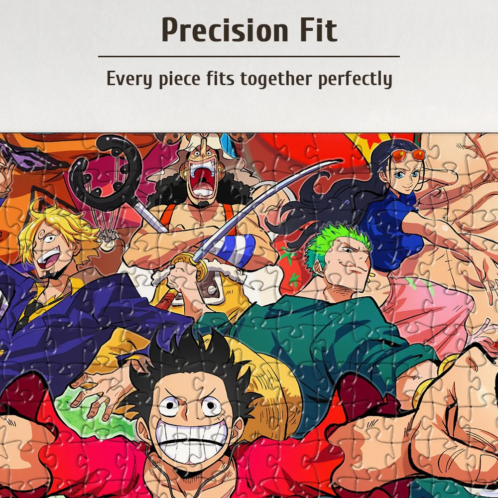 One Piece Luffy Zoro Nami Chopper Jigsaw Puzzle 108/200/300/500/1000 Pieces Wooden  Puzzle High Quality Gift Fun Birthday gift - view 2