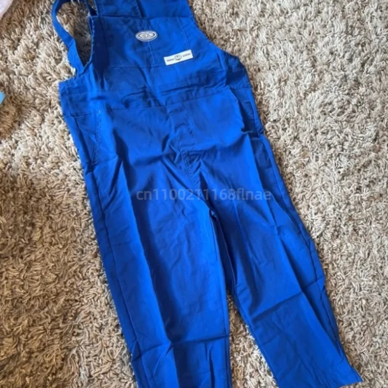 Children's Street Dance Costume, White Top, Suspender Pants Set, Cotton Material Used for Boys and Girls' Dance Performances