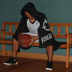 RIGOER-Toalha de Banho com Capuz, Secagem Rápida, Suave, Esportes, Basquete, Fitness, Treinamento, Absorvente, Corrida