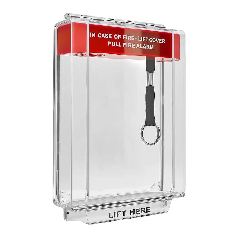 For Fire Alarm Pull Station Cover Constructed from PC Material for Resilience Against Weather Wear and Daily Operational Stress