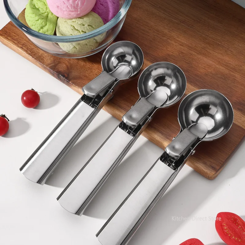 S/M/L Stainless steel ice cream spoon fruit baller ice cream spoon ice cream spoon snowball baller creative dessert spoon