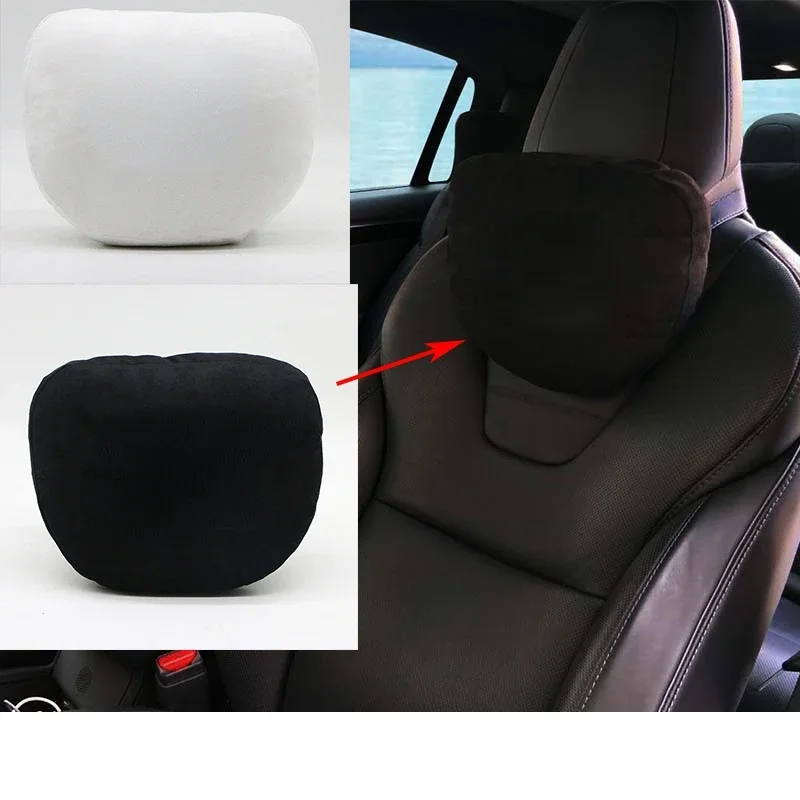 For Tesla 3Y S X Soft Memory Car Seat Headrest Neck Pillow Comfortable Cushion Styling Logo Accessories