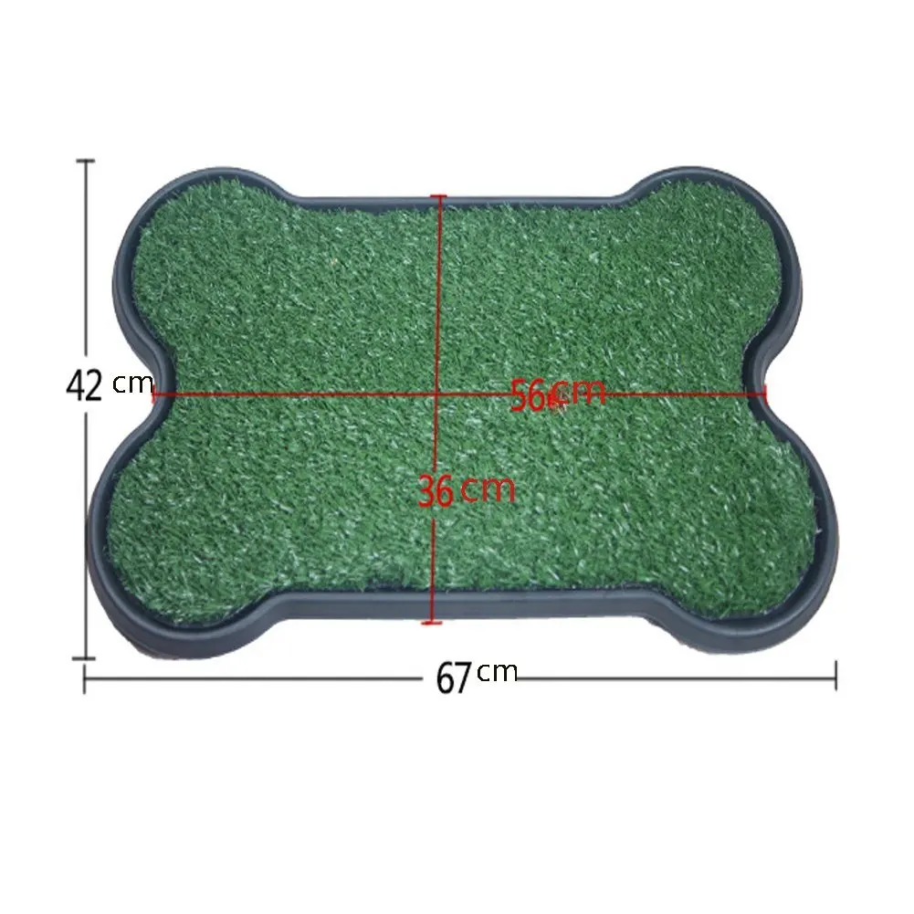 Puppy Pad Grass Toilet Dogs Potty Training Bone Shape Simulation Grass Cat Supplies Washable Dog Pee Pads Easy to Clean Products