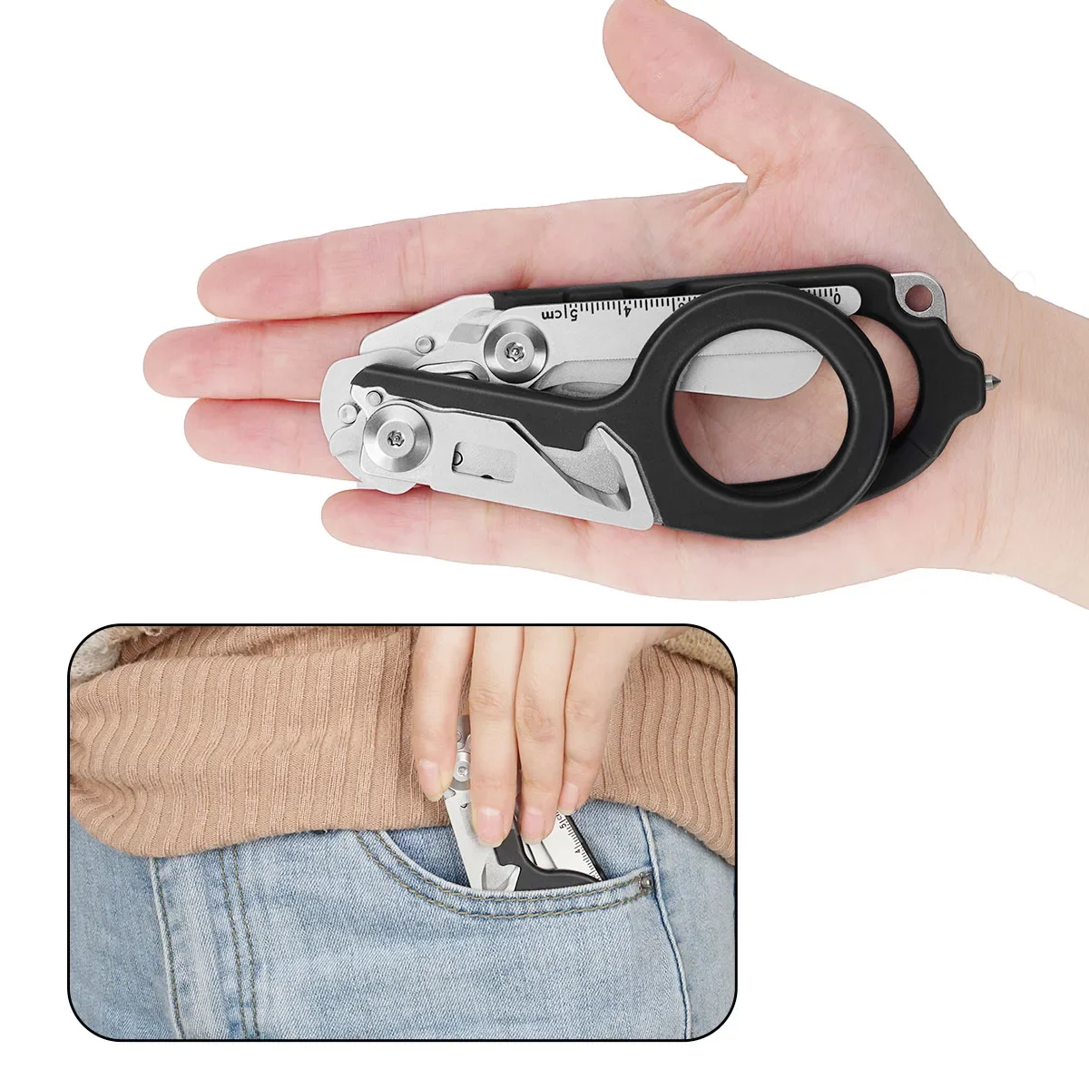 Folding Stainless Steel Scissors Multifunctional Tactical Pliers Outdoor Camping Rescue Survival Tools Medical Trauma Scissors