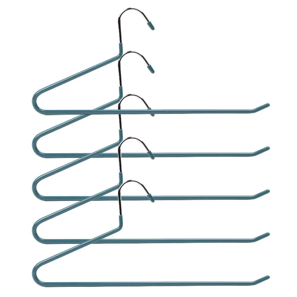 

Набор из 5 нескользящих пластиковых вешалок для брюк, юбок, топов, ремней, галстуков, шалей. Органайзер для одежды, сушилка, для хранения в шкафу.