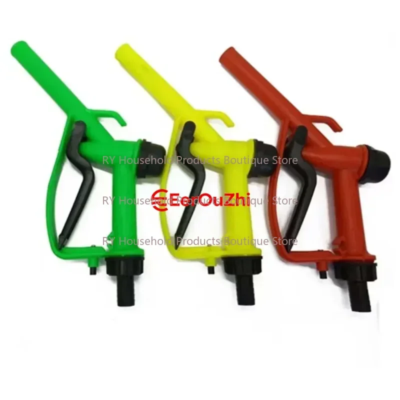 1pc Plastic Manual Heavy Duty Fuel Nozzle Gun With Hook Straight Nozzle - Diesel and Petrol Nozzle, Max Flow 45L/M