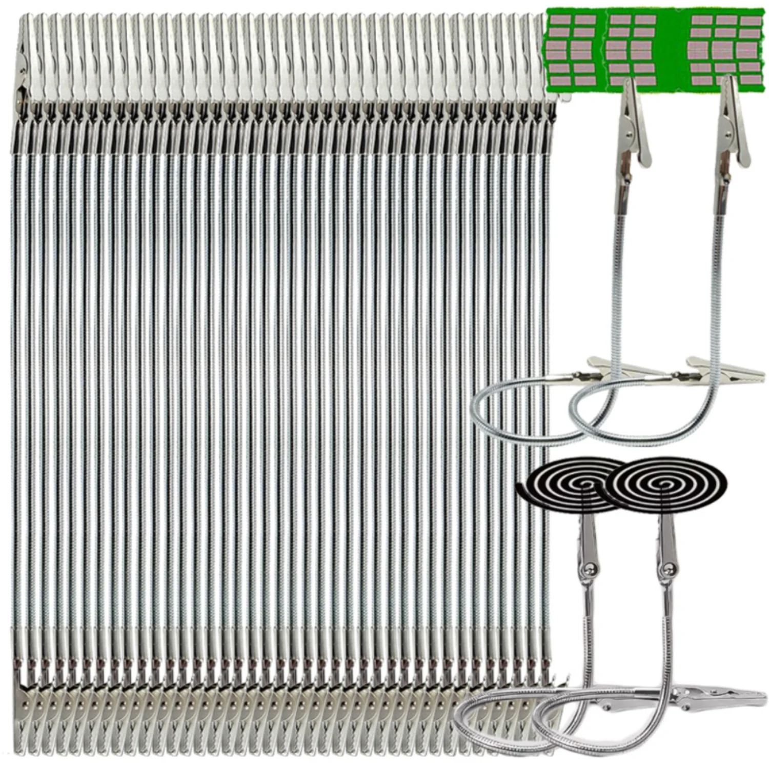 Suporte Portátil para Espiral de Mosquito 5-50 Peças, Clipe de Metal Flexível para Uso Externo, Lado da Piscina, Camping e Caminhadas