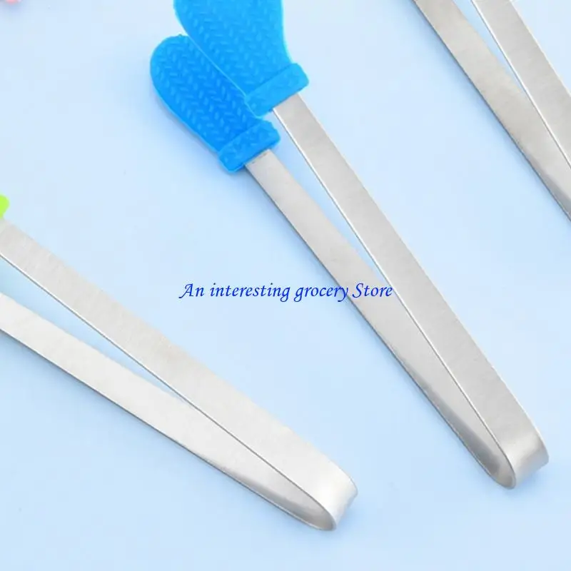 652D 3Pcs Silicone Serving Tongs BBQ Bread Ice Cubes Clip Nonslip Tweezers For Kitchen Camping And Outdoor Picnics