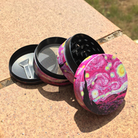 50mm 4-Piece Metal Grinder – Starry Night Art Design