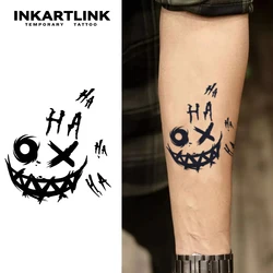 Smiley face temporary tattoo sticker, waterproof magic tattoo, lasts to 15 days fake tattoo, semi permanent tattoo