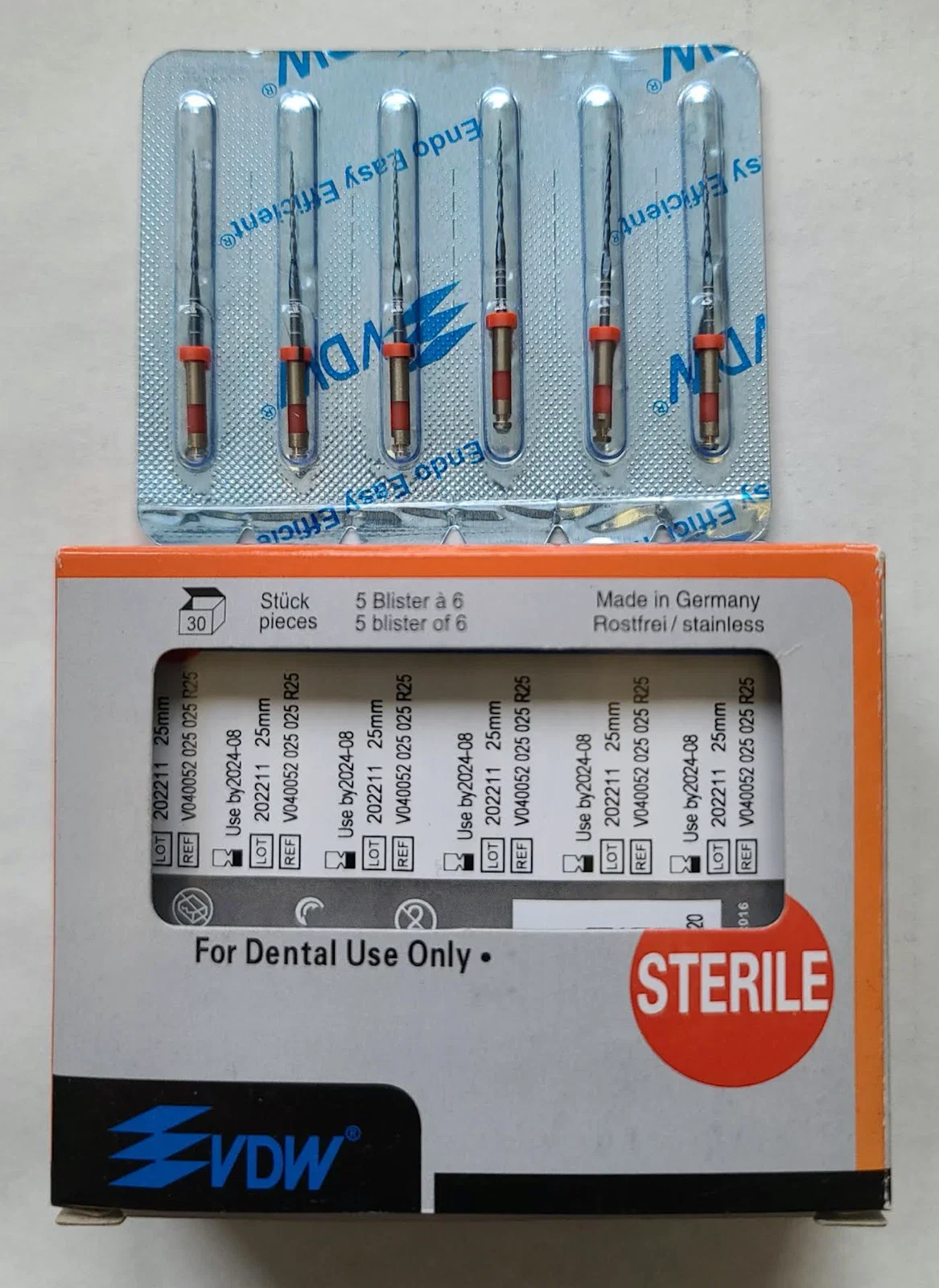 VDW Blue Reciprocating Heat Activation Files Nickel Titanium Files Treatment Endodontic Dentistry Tools