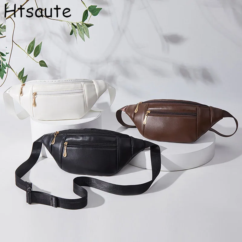 

Fashion Women Crossbody Bag PU Leather Chest Pack Trendy Waist Bags For Ladies Waist Pack and Purses small wallets