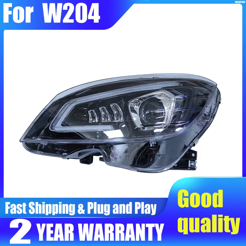 

Head Lamp for Benz W204 LED Headlight 2007-2011 Headlights c200 c260 c300 DRL Turn Signal High Beam Angel Eye Projector Lens