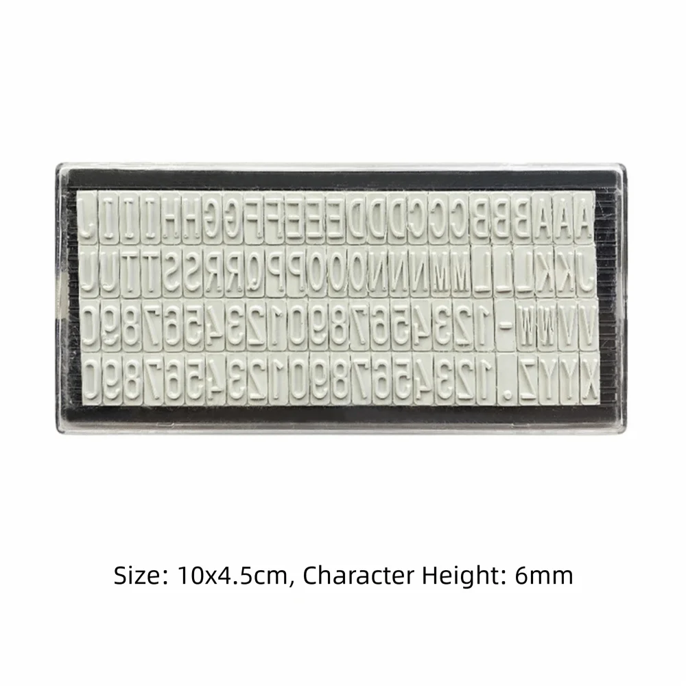 Automatic Ink Return DIY Stamp Kit Red Black Plastic Monogram Printing Stamp Letters Plate Multi-size Self Ink Stamp Set
