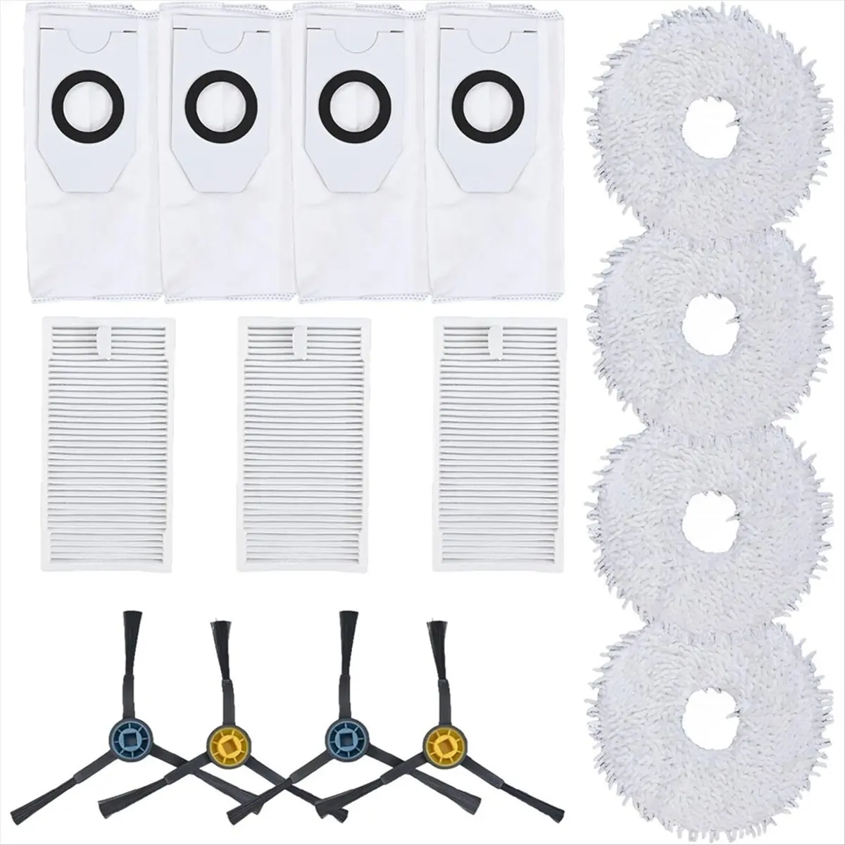 106 ABPX Kit de accesorios para aspiradora J12 para Ultra con fregonas, bolsas para polvo y cepillos laterales para una limpieza efectiva