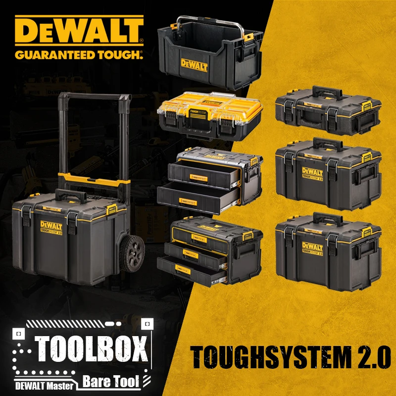 DEWALT TOUGHSYSTEM2.0 DS100 DS166 DS300 DS400 DS450 DS280 DWST08330-1-23 DWST08035-1-23 Mobile Stackable Storage Tool Box