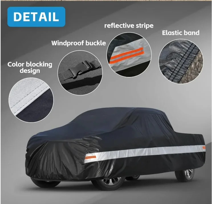 

Truck Cover Waterproof All Weather Protection for Pickup Trucks From 5 To 5.5 Meters in Length Exterior Accessories