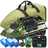 500M RC GPS Fishing Bait Boat with 3 Hoppers Carp Fishing Boat Toy Boat LCD Fishfinders Sonar Sensor,Spare Batteries,Handbag
