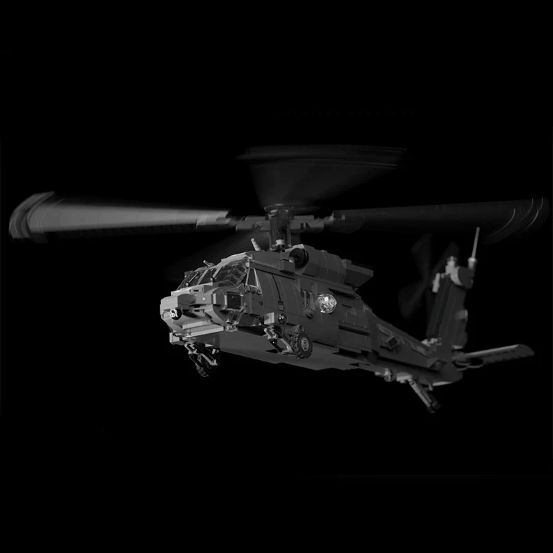 

HH-60M Military Rescue Helicopter Model MOC Building Bricks War Equipment Modular Technology Gifts Holiday Assemble Children Toy
