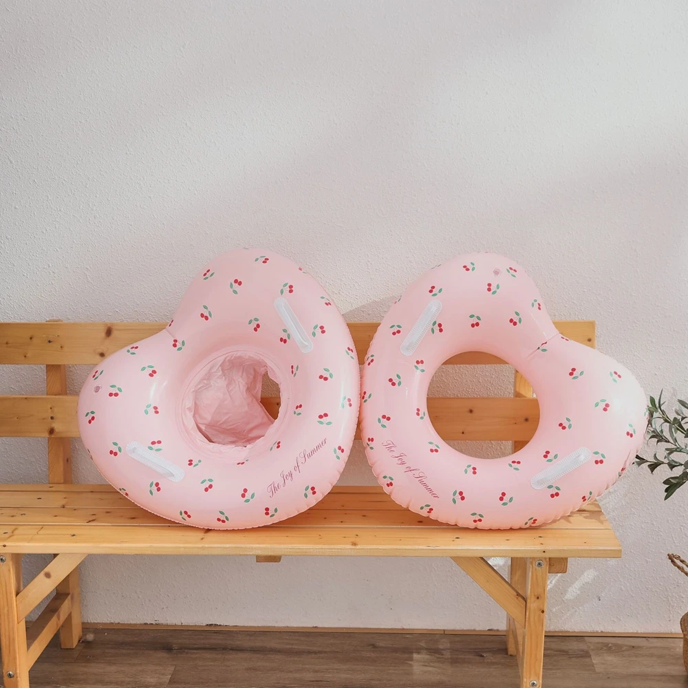 1PC Inflatable Swimming Ring, Cute Pool Float Tube Heart Swim Tubes Outdoor Pool Beach Water Floats Party Supplies