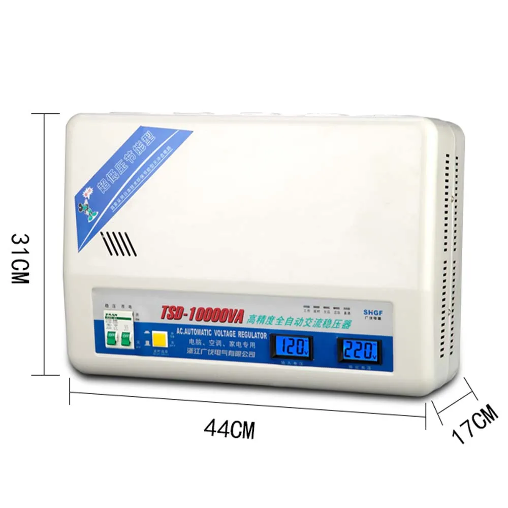 10KW Voltage Stabilizer With Input Voltage 90V-260v Output 220V Household Automatic Stabilized Power Supply Tool 50/60hz