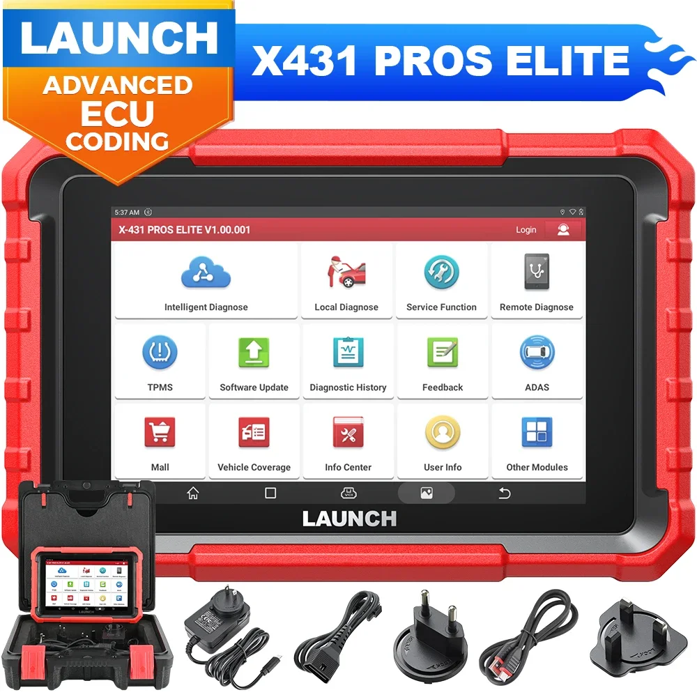 Professional Launch X431 Pros Elite Bidirectional Scan Tool Online Coding OE All Systems Diagnostics Car Automotriz Scanner