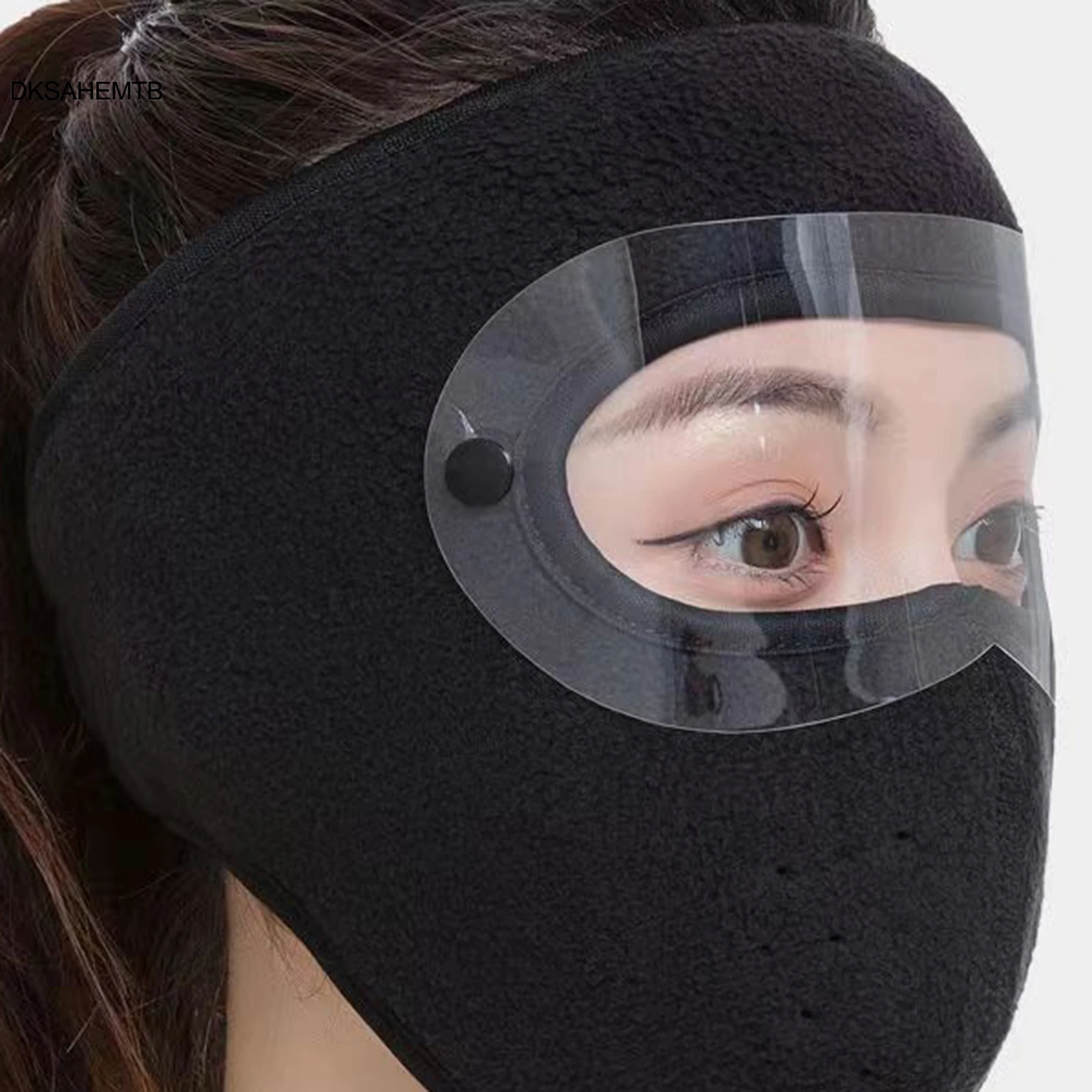 Máscara facial cálida de invierno, máscara fría de cara completa de terciopelo grueso para hombres y mujeres, ciclismo al aire libre, equitación, esquí, pesca, máscara a prueba de viento